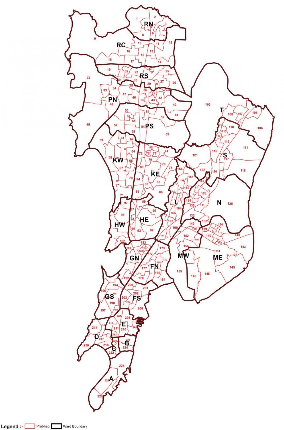 ward map of Mumbai