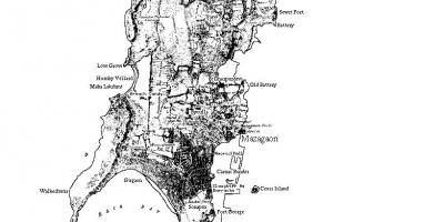 Map of Mumbai island