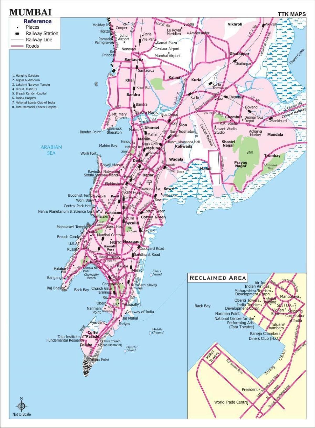 map of Bombay city