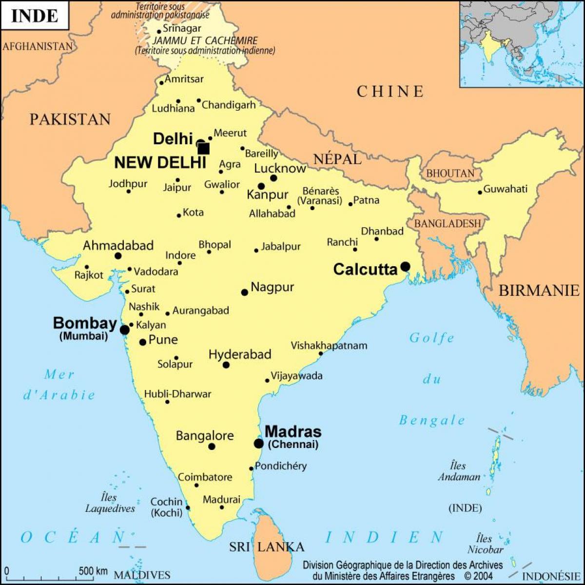 Bombay on world map