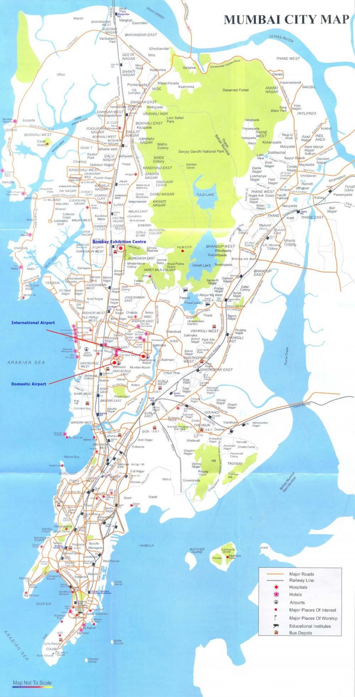 Mumbai on a map