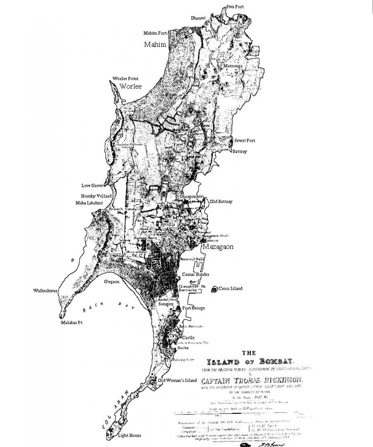 map of Mumbai island