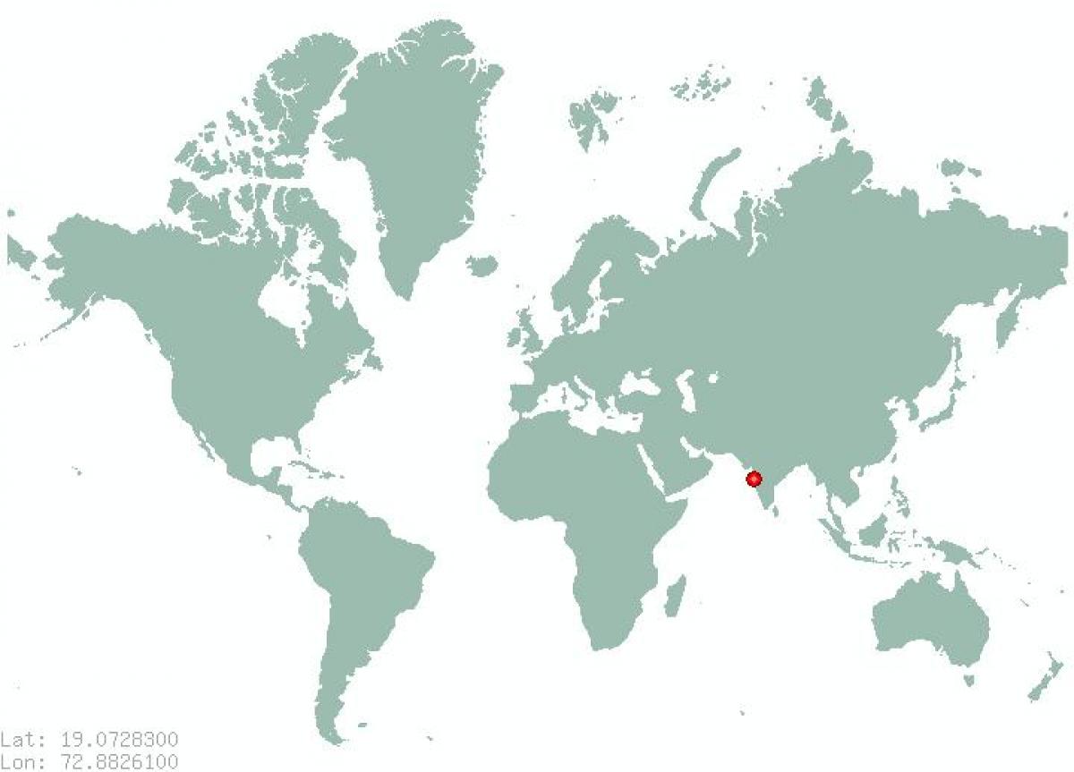 Mumbai on world map