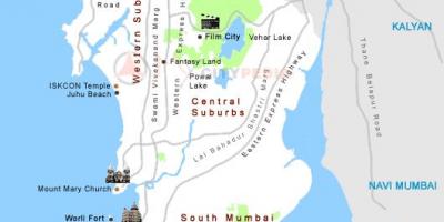Bombay city map tourist
