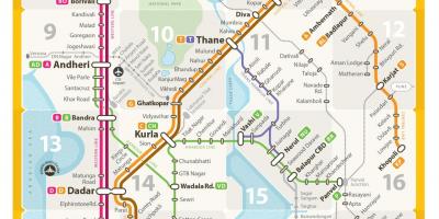 Western line map Mumbai